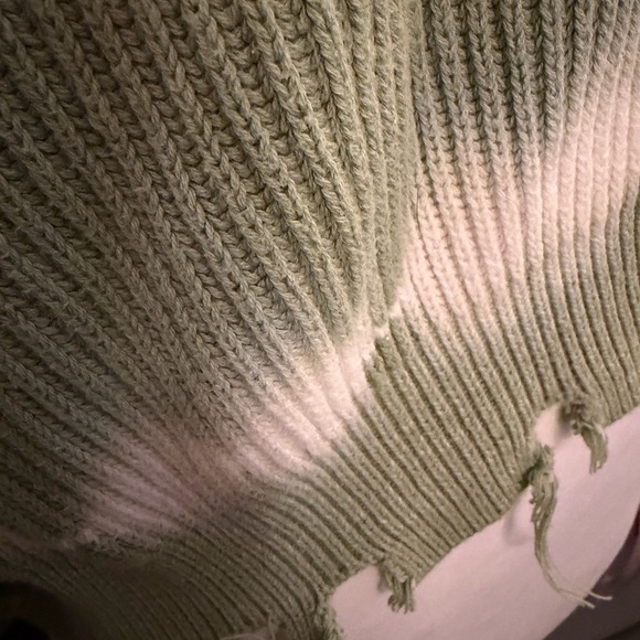 She + Sky Sage Green Ribbed Sweater - Picture 4 of 6